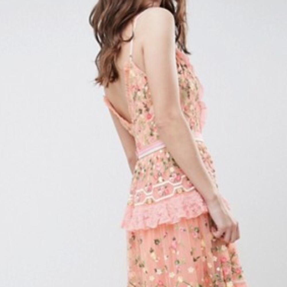 Needle & Thread Layered Maxi Dress With Embroidery - Picture 3 of 5